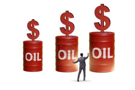 Photo for Businessman in the oil prices concept - Royalty Free Image