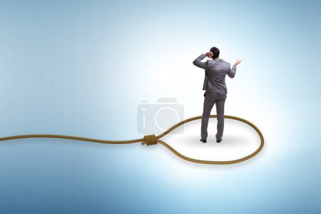 Photo for Business people trapped by the rope - Royalty Free Image