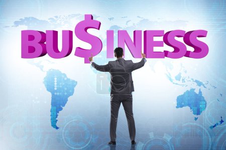 Foto de Business success concept with the businessman - Imagen libre de derechos