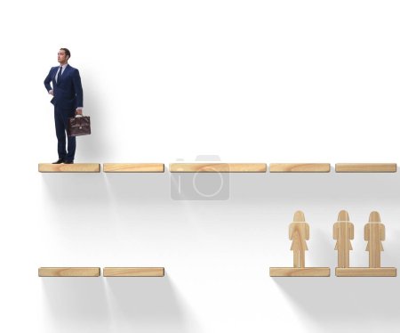 Photo for The career ladder concept with businessman - Royalty Free Image