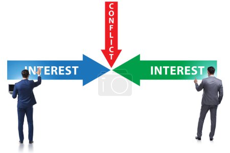 Téléchargez les photos : Conflict of interest concept in the ethical business - en image libre de droit