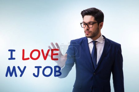 Photo for I love my job concept with the businessman - Royalty Free Image