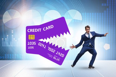 Photo for Businessman in the credit card debt concept - Royalty Free Image