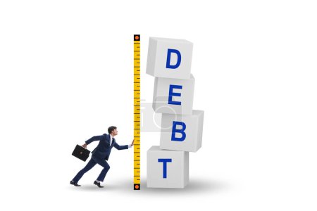 Photo for Debt assessment concept with the businessman - Royalty Free Image