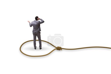 Photo for Business people trapped by the rope - Royalty Free Image