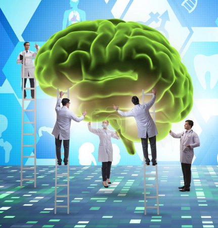 Photo for The team of doctors examining human brain - Royalty Free Image