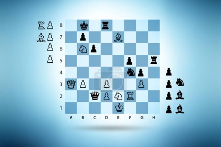 Foto de Tablero de ajedrez para el juego de estrategia - Imagen libre de derechos