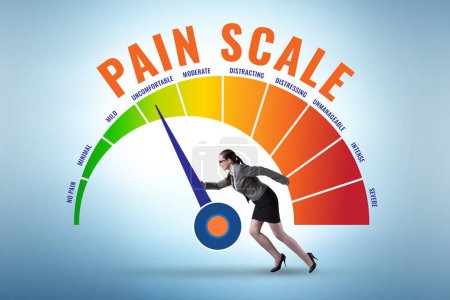Photo for Concept of the pain scale from moderate to strong - Royalty Free Image