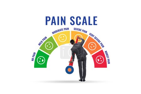 Photo for Concept of the pain scale from moderate to strong - Royalty Free Image