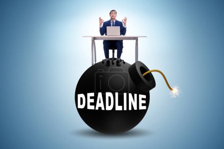 Photo for Deadline concept with the bomb ready to explode - Royalty Free Image