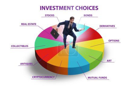 Foto de Concepto de las distintas opciones de inversión financiera - Imagen libre de derechos