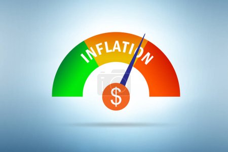 Photo for High inflation concept with the meter - Royalty Free Image