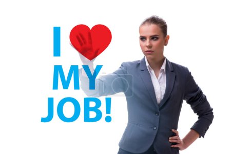 Photo for I love my job concept with the businesswoman - Royalty Free Image