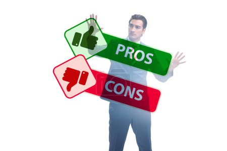 Photo for Concept of the choosing pros and cons - Royalty Free Image