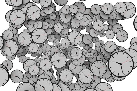 Zeitmanagement-Konzept mit den Uhren
