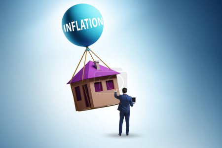 Foto de Concept of the housing prices inflation - Imagen libre de derechos