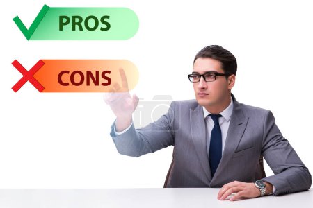 Photo for Concept of the choosing pros and cons - Royalty Free Image