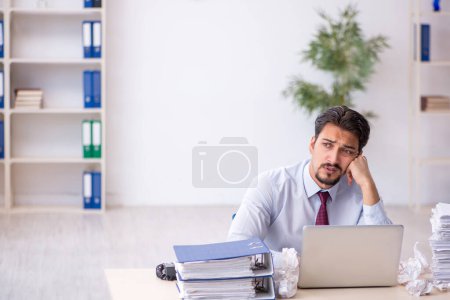 Photo for Young businessman employee in rejected ideas concept - Royalty Free Image