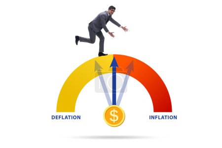 Téléchargez les photos : L'inflation et le concept d'entreprise de déflation - en image libre de droit