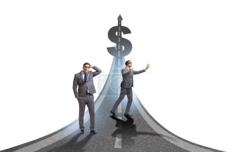 Photo for Businessman on the road to the wealth - Royalty Free Image