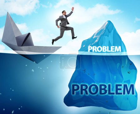 Photo for The businessman in problem concept with iceberg - Royalty Free Image