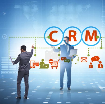 Photo for CRM custromer relationship management concept with the businessman - Royalty Free Image