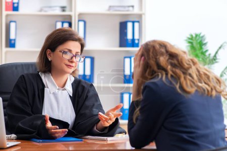 Photo for The young woman visiting female lawyer - Royalty Free Image