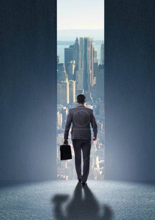 Photo for The businessman walking towards his ambition - Royalty Free Image