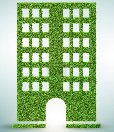 Foto de El concepto de casa verde - 3d renderizado - Imagen libre de derechos