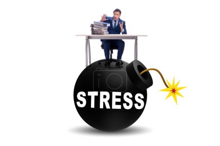 Photo for Stress concept with the exploding bomb - Royalty Free Image