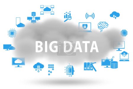 Photo for Big data concept in the modern computing - Royalty Free Image
