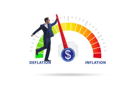 Photo for Inflation and the deflation business concept - Royalty Free Image