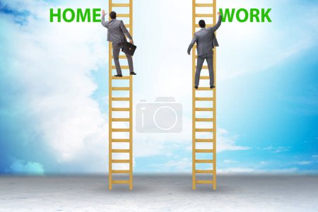 Photo for Business people in the work home balance concept - Royalty Free Image