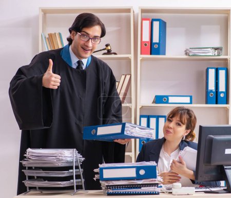 Photo for The two lawyers working in the office - Royalty Free Image