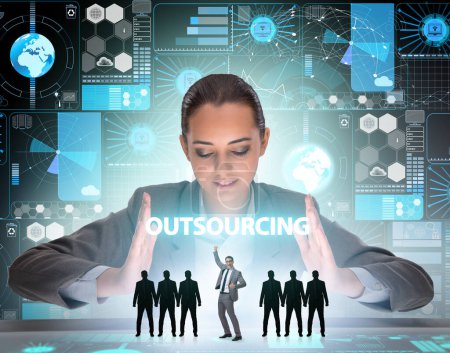 Photo for The concept of outsourcing in modern business - Royalty Free Image