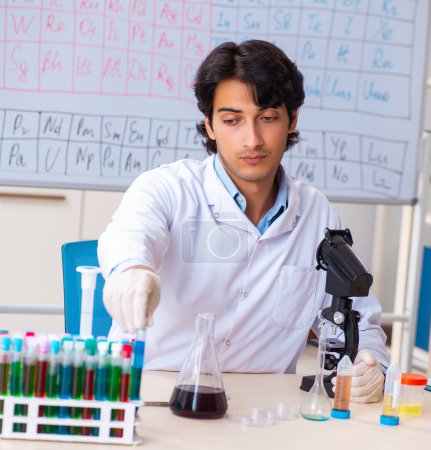 Photo for The young chemist working in the lab - Royalty Free Image
