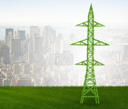 Foto de El concepto de energía verde y ecológica - 3D renderizado - Imagen libre de derechos