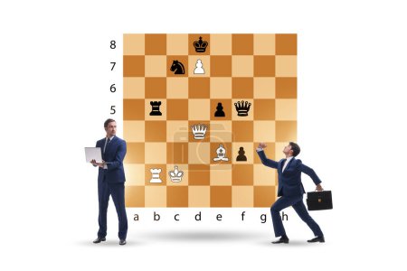 Photo for Business people playing chess on board - Royalty Free Image