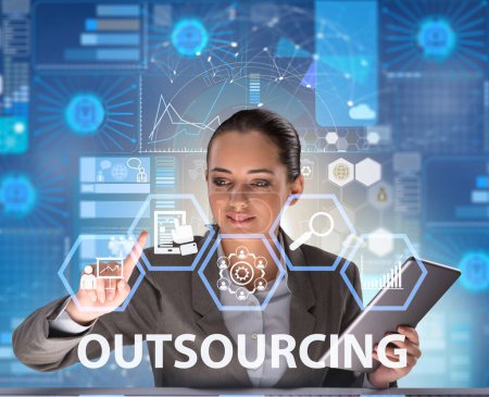 Photo for The concept of outsourcing in modern business - Royalty Free Image