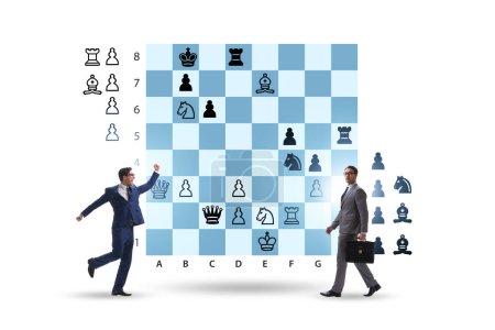 Photo for Business people playing chess on board - Royalty Free Image