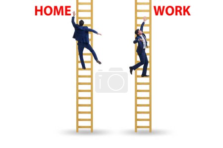 Foto de Gente de negocios en el concepto de equilibrio del hogar del trabajo - Imagen libre de derechos