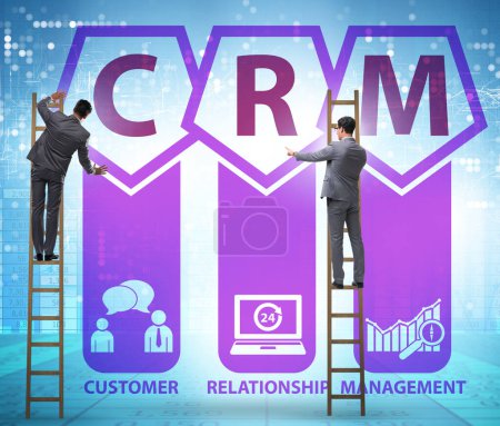 Photo for CRM custromer relationship management concept with the businessman - Royalty Free Image
