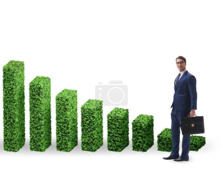 Photo for Businessman in the green ecology growth concept - Royalty Free Image