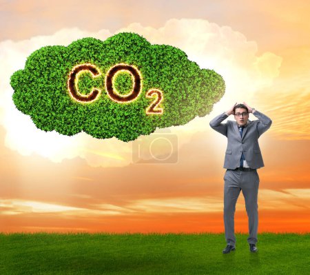 Foto de Concepto ecológico de las emisiones de gases de efecto invernadero - Imagen libre de derechos