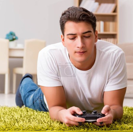 Photo for The man addicted to computer games - Royalty Free Image