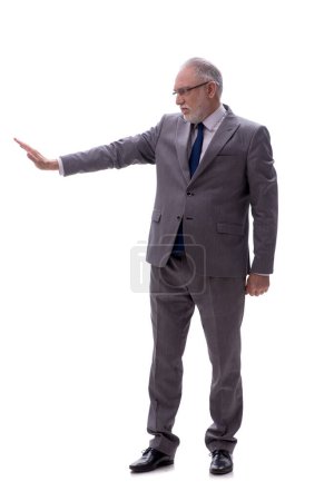 Foto de Hombre de negocios envejecido aislado en blanco - Imagen libre de derechos