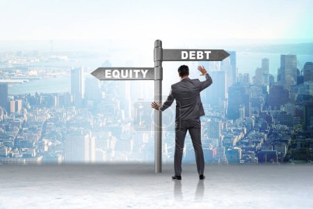 Photo for Debt or equity concept as the financing options - Royalty Free Image