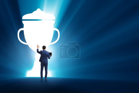 Photo for Concept of award with the business people - Royalty Free Image