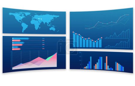 Téléchargez les photos : Les business charts et infographies - rendu 3d - en image libre de droit
