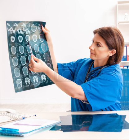 Photo for The female doctor radiologist working at the clinic - Royalty Free Image